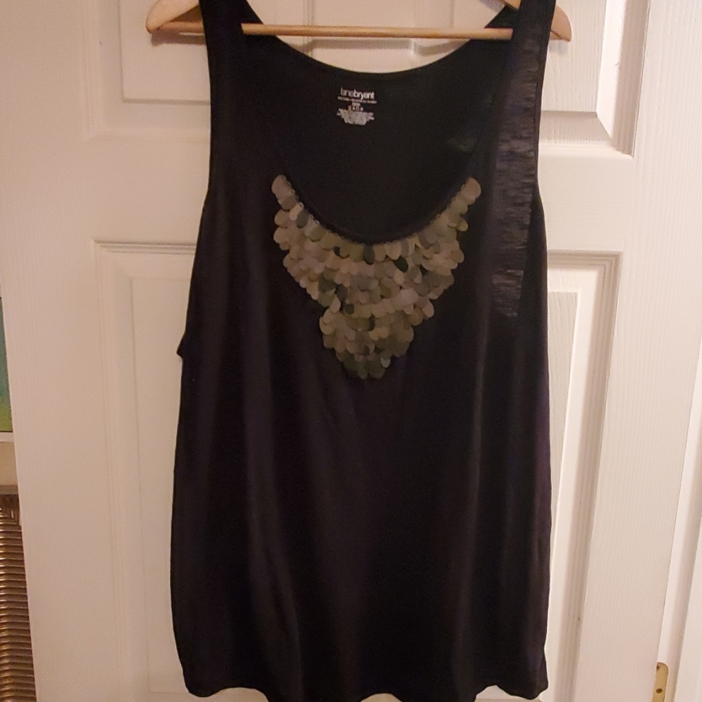 NWT Black Tank with detail